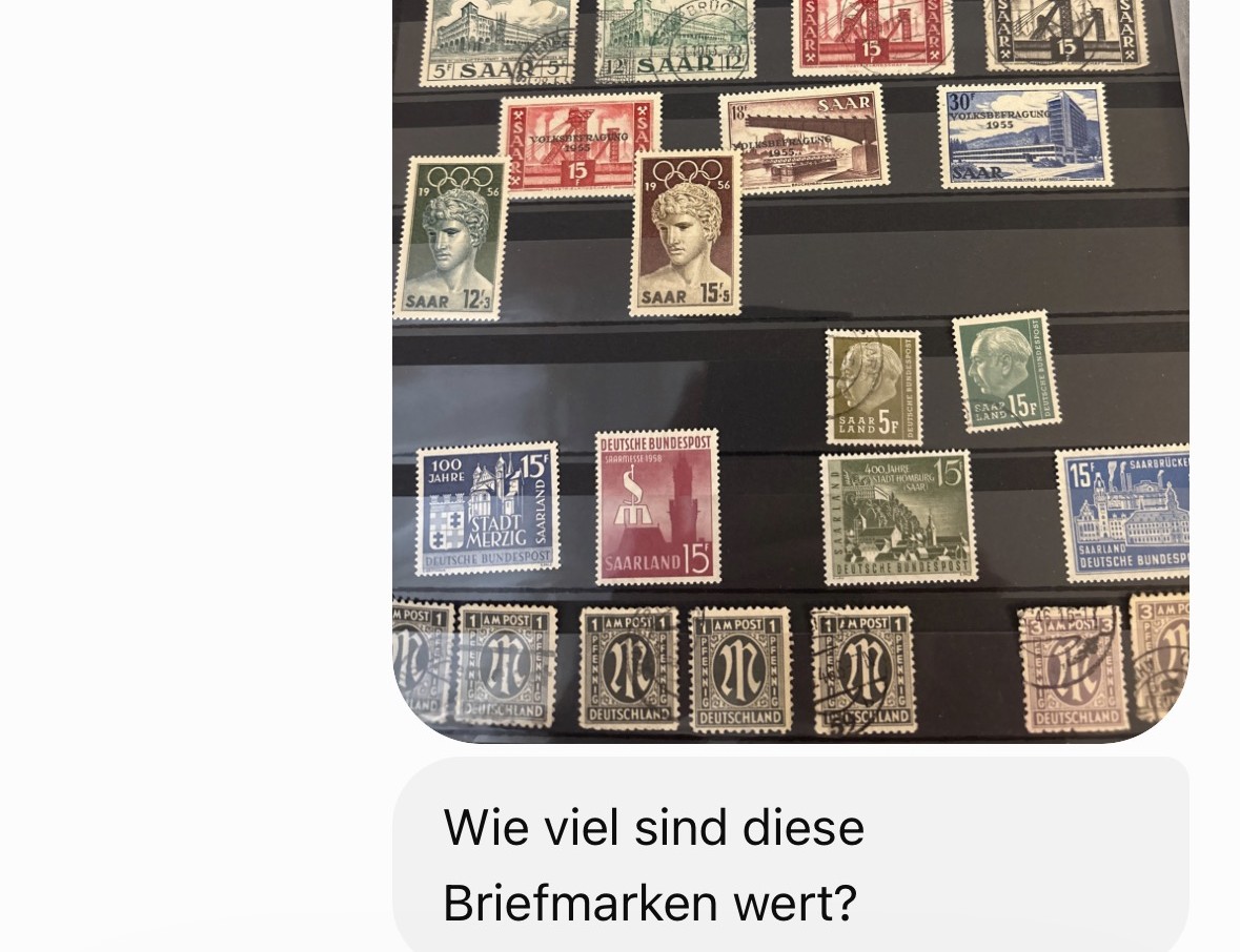 Ich kann mittels KI den Wert einer Sammlung bestimmen